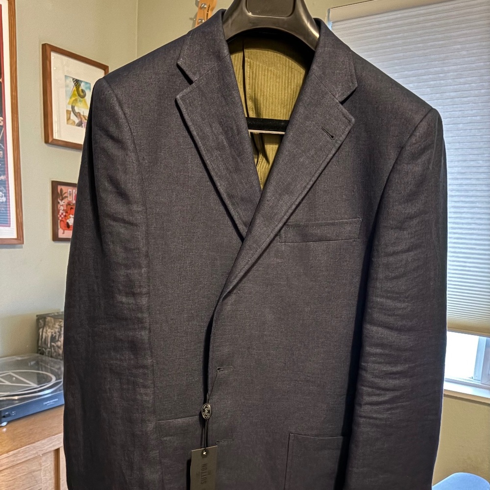 Todd Snyder Sutton Blazer in Indigo Linen Twill